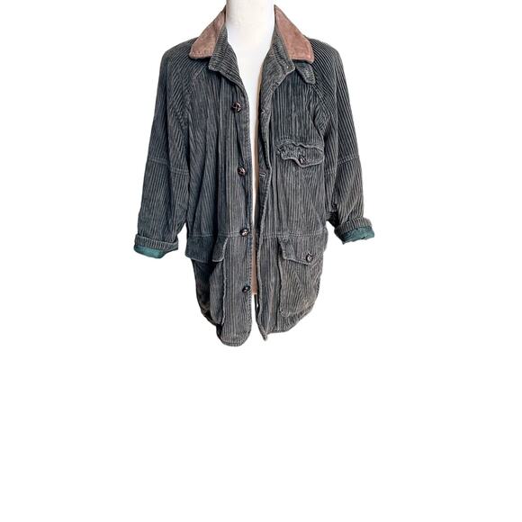 VTG East West Corduroy Chore Coat Mens sz M Brown Barn Jacket Oversized Western - Picture 1 of 9